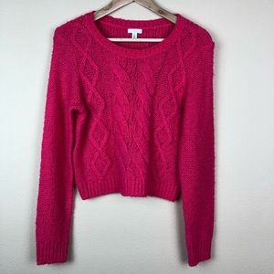 BP Nordstrom pink knit crop sweater